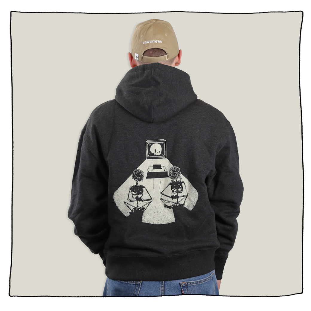 Vintage Gamer Hoodie in Grey