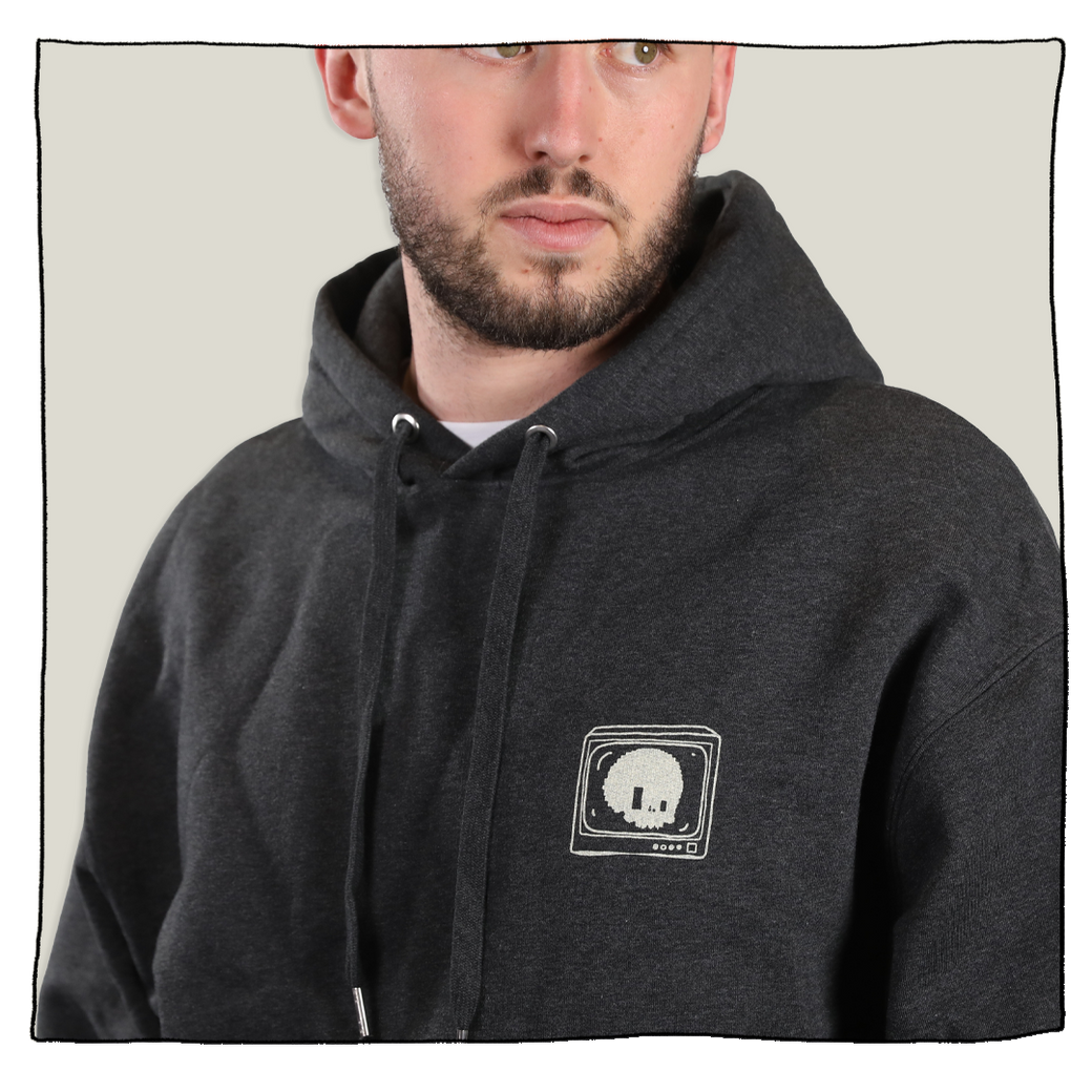 Vintage Gamer Hoodie in Grey
